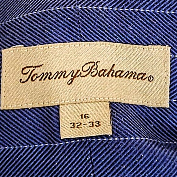 Bahama Men’s 16 100% Cotton Long Sleeve Button Up Striped Dress Shirt - Picture 4 of 7